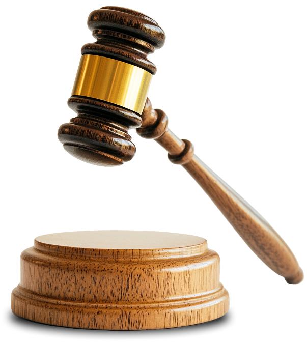 Martelo de sentença de Juíz